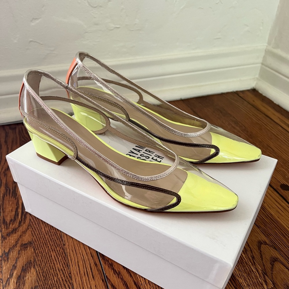 Maryam Nassir Zadeh Naima Pumps Heels Clear NIB New NWT 39 8 8.5